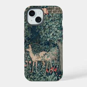 William Morris Waldteppich Hirsch Rothirsch iPhone 15 Hülle