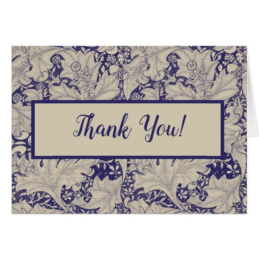 William Morris Wallflower Blue Damask (Vorderseite (Horizontal))