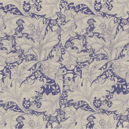 William Morris Wallflower Blue Damask Aufkleber (Vorderseite)
