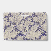 William Morris Wallflower Blue Damask Ausweis (Rückseite)