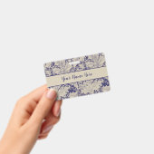 William Morris Wallflower Blue Damask Ausweis (Handheld)