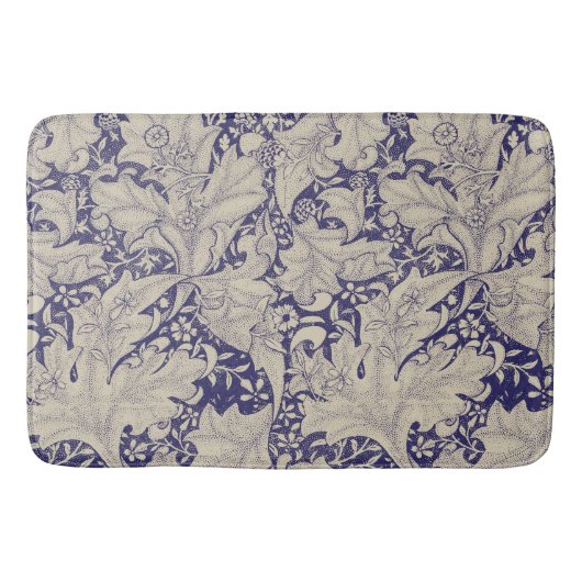 William Morris Wallflower Blue Damask Badematte (Vorderseite)