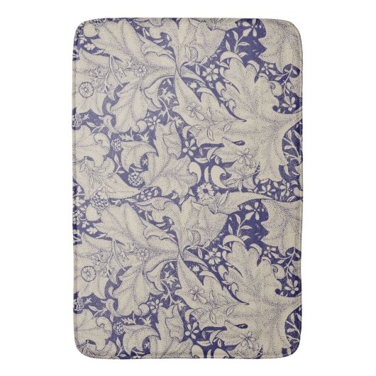 William Morris Wallflower Blue Damask Badematte (Vorderseite Vertikal)