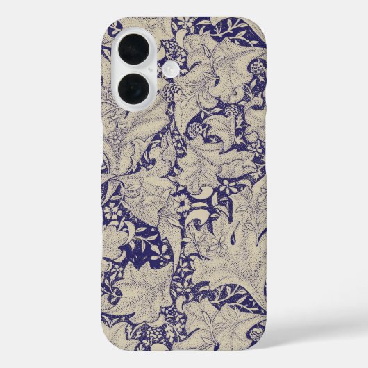 William Morris Wallflower Blue Damask Case-Mate iPhone Hülle (Rückseite)