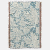 William Morris Wallflower Blue Damask Decke (Vorderseite Vertikal)