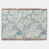 William Morris Wallflower Blue Damask Decke (Vorderseite)