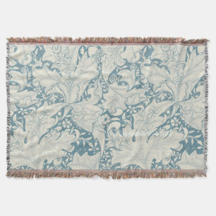 William Morris Wallflower Blue Damask Decke