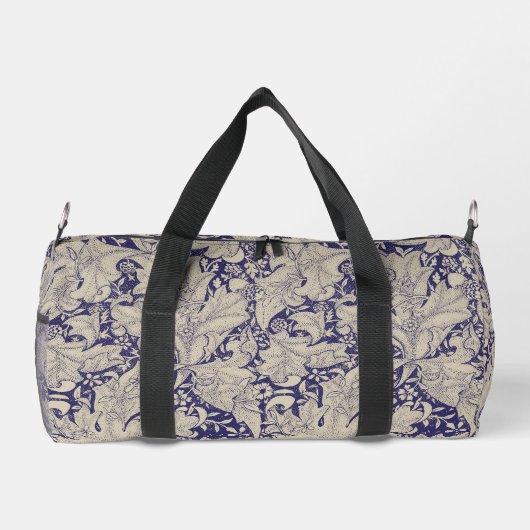 William Morris Wallflower Blue Damask Duffle Bag (Rückseite)