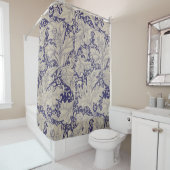 William Morris Wallflower Blue Damask Duschvorhang (Beispiel)