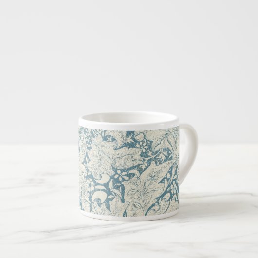 William Morris Wallflower Blue Damask Espressotasse (Vorderseite Rechts)