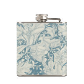 William Morris Wallflower Blue Damask Flachmann (Rückseite)