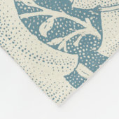 William Morris Wallflower Blue Damask Fleecedecke (Ecke)