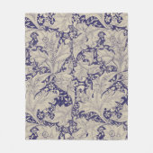 William Morris Wallflower Blue Damask Fleecedecke (Vorderseite)