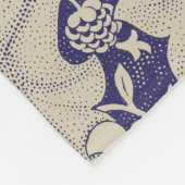 William Morris Wallflower Blue Damask Fleecedecke (Ecke)