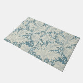 William Morris Wallflower Blue Damask Fußmatte (Schrägansicht)