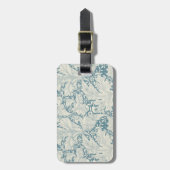 William Morris Wallflower Blue Damask Gepäckanhänger (Vorderseite vertikal)