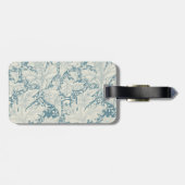 William Morris Wallflower Blue Damask Gepäckanhänger (Rückseite horizontal)