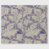 William Morris Wallflower Blue Damask Geschenkpapier (Flach)