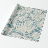 William Morris Wallflower Blue Damask Geschenkpapier (Ungerollt)