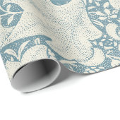 William Morris Wallflower Blue Damask Geschenkpapier (Rolleneckpunkt)