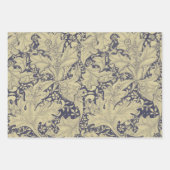 William Morris Wallflower Blue Damask Geschenkpapier Set (Vorderseite 2)