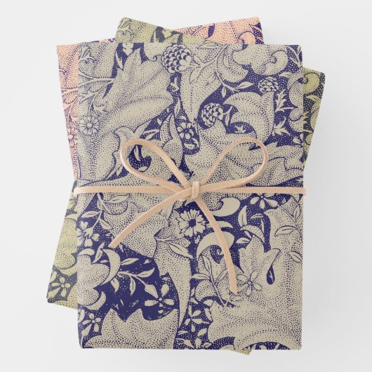 William Morris Wallflower Blue Damask Geschenkpapier Set (Beispiel)