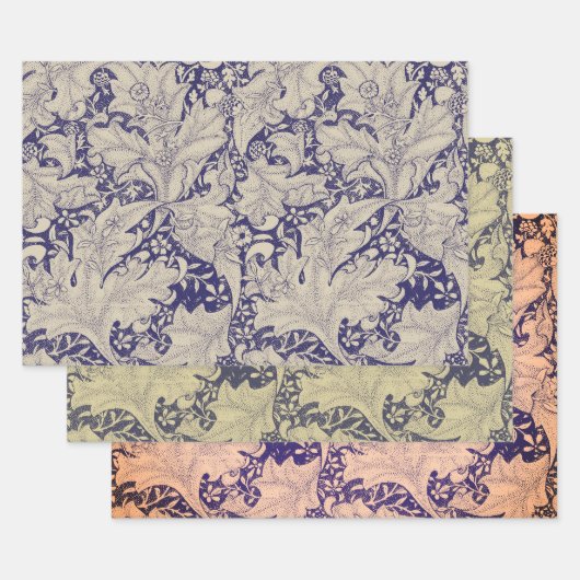 William Morris Wallflower Blue Damask Geschenkpapier Set (Set)