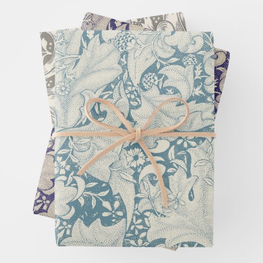 William Morris Wallflower Blue Damask Geschenkpapier Set (Beispiel)