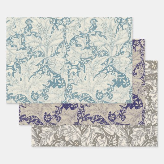 William Morris Wallflower Blue Damask Geschenkpapier Set (Set)