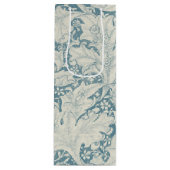 William Morris Wallflower Blue Damask Geschenktüte Für Weinflaschen (Vorderseite)