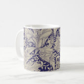 William Morris Wallflower Blue Damask Kaffeetasse (Vorderseite Links)