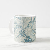 William Morris Wallflower Blue Damask Kaffeetasse (Vorderseite Links)