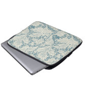 William Morris Wallflower Blue Damask Laptopschutzhülle (Vorne Knopf)