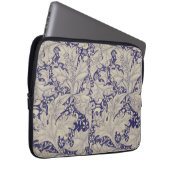 William Morris Wallflower Blue Damask Laptopschutzhülle (Vorne Rechts)
