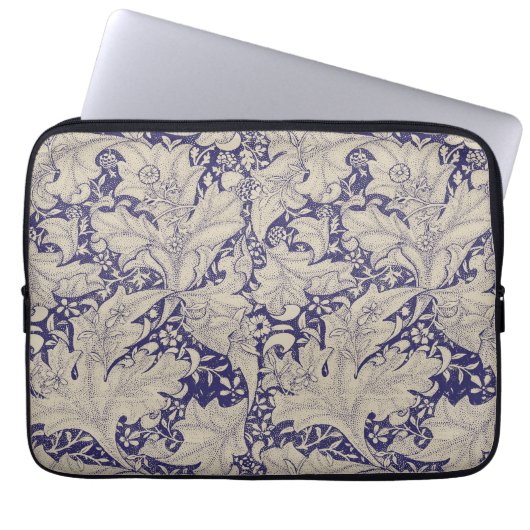 William Morris Wallflower Blue Damask Laptopschutzhülle (Vorderseite)