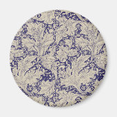 William Morris Wallflower Blue Damask Magnet (Vorne)