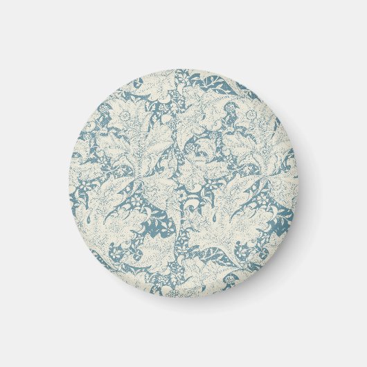 William Morris Wallflower Blue Damask Magnet (Vorne)