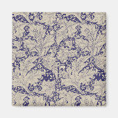 William Morris Wallflower Blue Damask Magnet (Vorne)