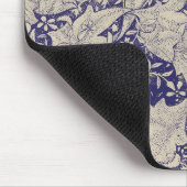 William Morris Wallflower Blue Damask Mousepad (Ecke)
