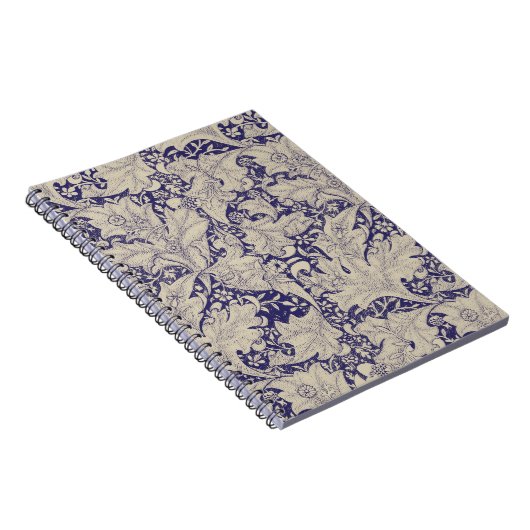 William Morris Wallflower Blue Damask Notizblock (Rechte Seite)