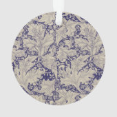 William Morris Wallflower Blue Damask Ornament (Rückseite)
