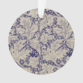 William Morris Wallflower Blue Damask Ornament (Vorderseite)
