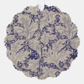 William Morris Wallflower Blue Damask Ornament Karte (Vorderseite)