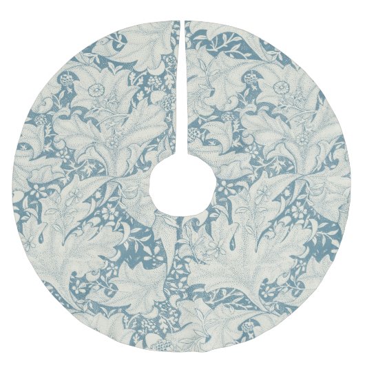 William Morris Wallflower Blue Damask Polyester Weihnachtsbaumdecke (Vorderseite)