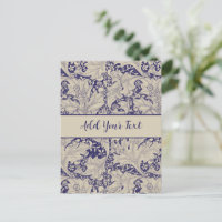 William Morris Wallflower Blue Damask
