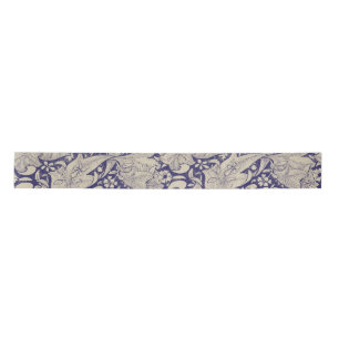 William Morris Wallflower Blue Damask Satinband