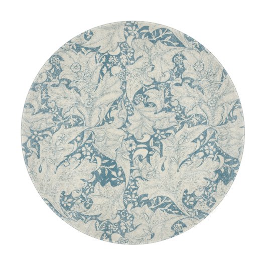 William Morris Wallflower Blue Damask Schneidebrett (Vorderseite)