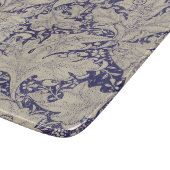 William Morris Wallflower Blue Damask Schneidebrett (Ecke)
