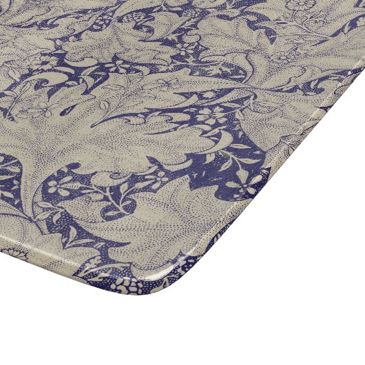 William Morris Wallflower Blue Damask Schneidebrett (Ecke)