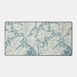 William Morris Wallflower Blue Damask Schreibtischunterlage